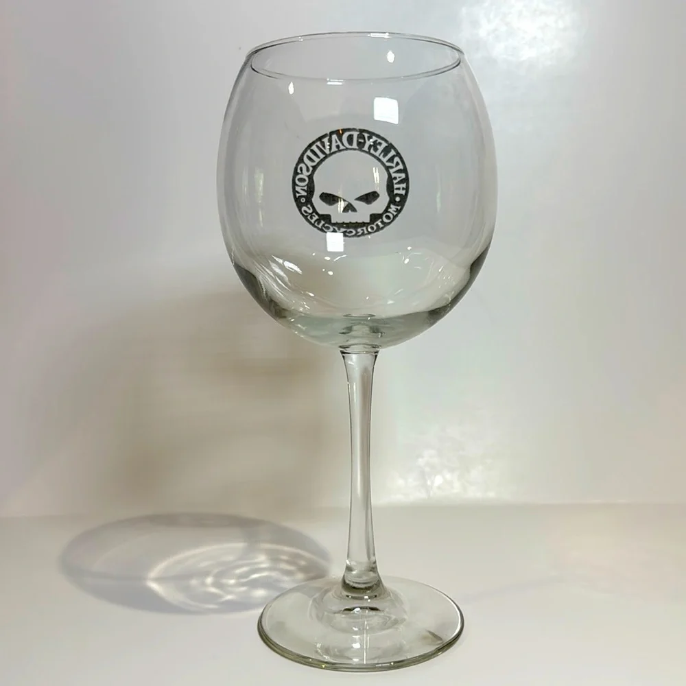 Harley-Davidson Motorcycles Willy G Skull 16oz Balloon Wine Glass